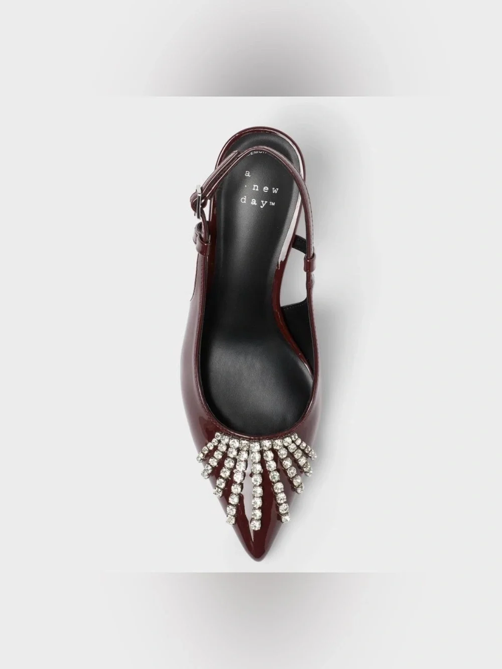 NWT Women Serafina Heels with Memory Foam Insole - A New Day 9.5 Burgundy Party